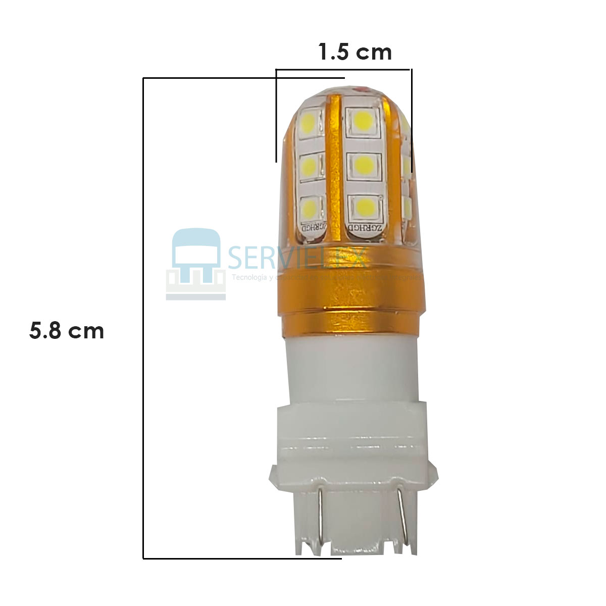 FOCO LED 12V 3157 ESTROBO 24 LED SILICON BLANCO – Servielex