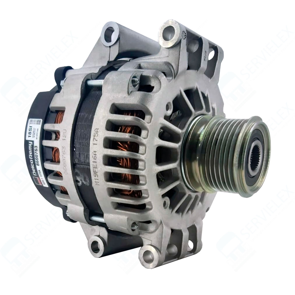 ALTERNADOR DELCO REMY 18SI 12V 175A CON POLEA PARA SPRINTER (8600763) -  Servielex