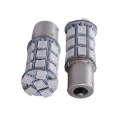 FOCO 12V 1156 1POLO P/PAREJAS 27LED FIJO ROJO