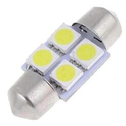 FOCO 12V T/FUSIBLE 36MM 4LED BCO