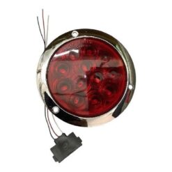 PLAFON 12V/24V 4" REDONDO CROM 12LED ESTROBO ROJO TROGRIM