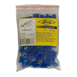 TERMINAL ENCHUFE MINI HEMBRA AZUL