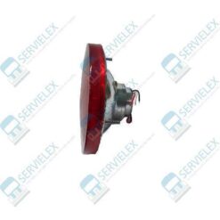 CALAVERA 12V/24V MPOLO REDONDA 5.5" 10LED ROJO 3TORNILLOS