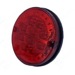 CALAVERA REDONDA 4.5" 12V/24V ALLIADO TORINO 10LED ROJO