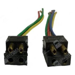 CONECTOR 4VIAS UNIVERSAL REMOLQUE NEGRO HULE 2LINEAS (JUEGO) GM-047