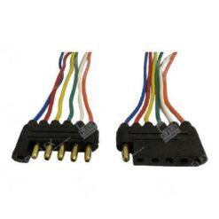 CONECTOR 6VIAS REMOLQUE UNIVERSAL NEGRO HULE 1LINEA (JUEGO) GM-160