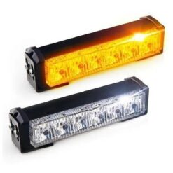 ESTROBO DOBLE 6LED TIPO FEDERAL AMB/BCO