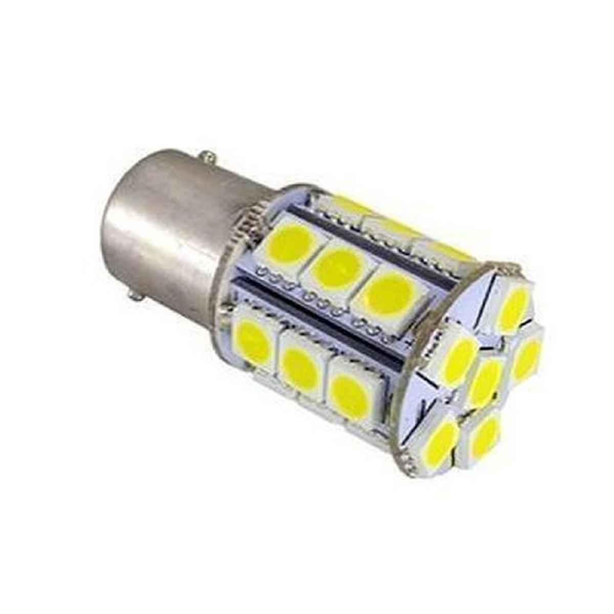 FOCO 12V 1156 1POLO P/PAREJAS 27LED ESTROBO BLANCO