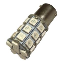 FOCO 12V 1156Y 1POLO P/ESCUADRA 27LED FIJO ROJO