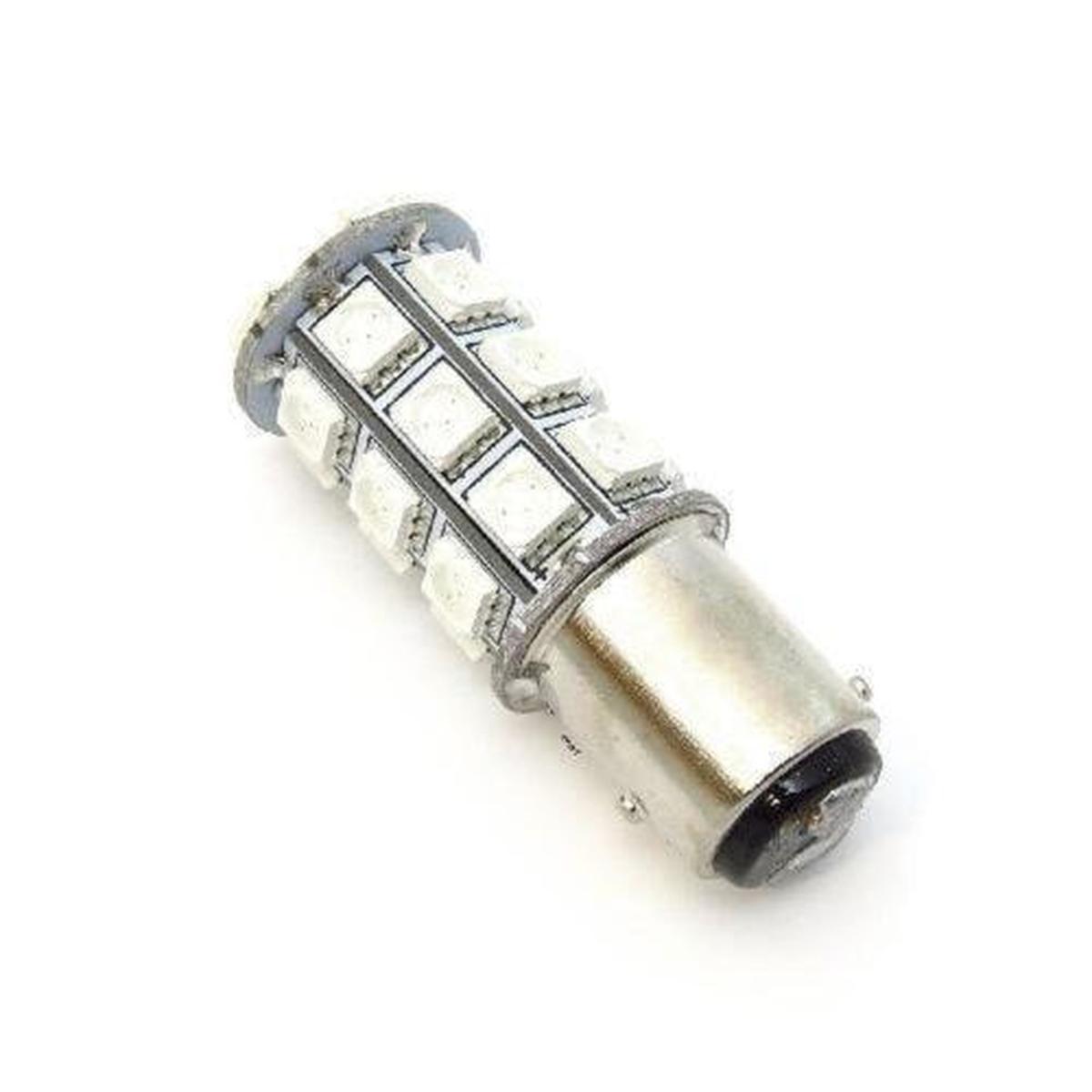 FOCO 24V 1157 2POLOS P/DISPAREJAS 27LED FIJO ROJO