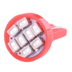 FOCO 24V T10 PLANO 8LED FIJO ROJO