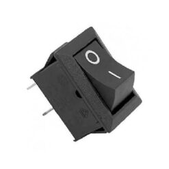 INTERRUPTOR MINI RECTANGULAR 1PASO 2TERMINALES NEGRO