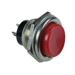 INTERRUPTOR MINI REDONDO 1PASO REBOTE 2TERMINALES 3A ROJO (835-308)