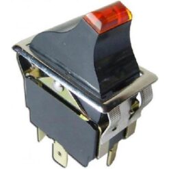 INTERRUPTOR KENWORTH CHUPON 1PASO 3TERMINALES BISEL CROMADO (PILOTO 12V AMBAR)