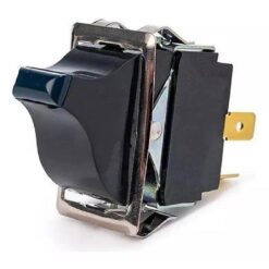 INTERRUPTOR KENWORTH CHUPON 1PASO 3TERMINALES BISEL CROMADO (PILOTO 12V VERDE)
