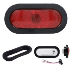 PLAFON FOCO 6" OVAL HULE SELLADO C/CONECTOR ROJO