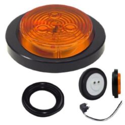 PLAFON 12V 2.5" 3LED HULE C/CONECTOR AMBAR LOMBRA