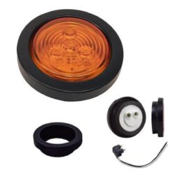 PLAFON 12V 2" 3LED HULE C/CONECTOR AMBAR LOMBRA
