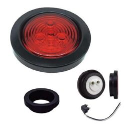 PLAFON 12V 2" 3LED HULE C/CONECTOR ROJO LOMBRA