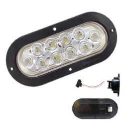 PLAFON 12V OVAL 6" 10LED C/CONEC BCO