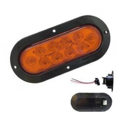 PLAFON 12V 6" ABS 10LED OVAL ESTROBO AMB LOMBRA