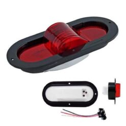 PLAFON 6" OVAL SELL C/RELIEVE ABS ROJO