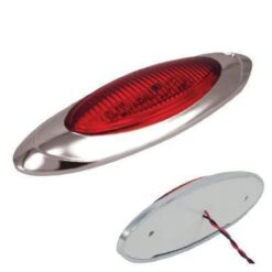 PLAFON 12V  LAT 5L OVAL CROM ROJ LOMBRA