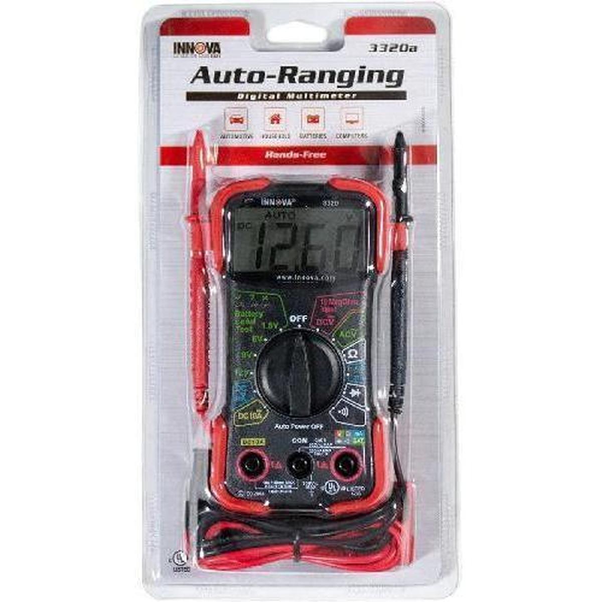 MULTIMETRO DIGITAL AUTOMOTRIZ AUTO RANGO INNOVA 3320