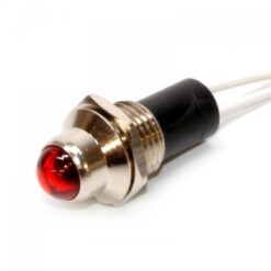PILOTO CROMADO C/FOCO 12V ROJO