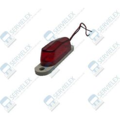 PLAFON 24V CASITA C/BASE 3LED ROJO