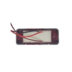 PLAFON 12V/24V LATERAL CROM 12LED ESTROBO ROJO