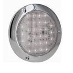 PLAFON 12V REDONDO 4" CROM PLANO 30LED ESTROBO BLANCO