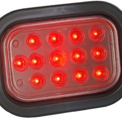 PLAFON 12V RECTANGULAR 5" HULE 15LED FIJO C/ROJO RECORD