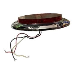 PLAFON 12V 4" CROMADO 8LED PLANO ROJO TROGRIM PL-263CR-04-R