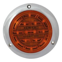 PLAFON 12V/24V REDONDO 4" CROM 14LED ULTRAPLANO ESTROBO AMB TROGRIM