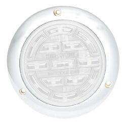 PLAFON 12V/24V REDONDO 4" CROM 14LED ULTRAPLANO ESTROBO BLANCO TROGRIM