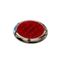 PLAFON 12V/24V REDONDO 4" CROMADO 14LED PLANO ROJO TROGRIM