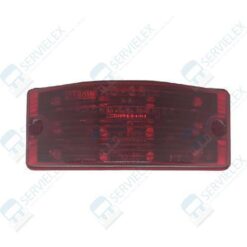 PLAFON 12L CROM EST 12/24V ROJO