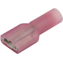 TERMINAL ENCHUFE AISLADA HEMBRA ROSA/ROJA