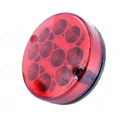 CALAVERA LED 12V/24V 3.5" 10LED BOXER OF TORINO OH C/CABLES ROJO