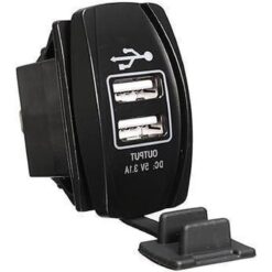 CARGADOR 12V/24V 2 USB TIPO TECLA RECTANGULAR