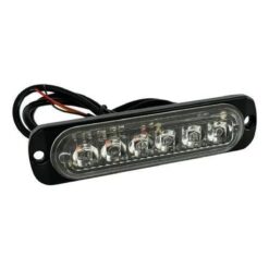 ESTROBO 12V SENCILLO PLANO 6LED AMB/BLANCO PROJECT