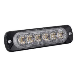 ESTROBO 12V/24V SENCILLO PLANO 6LED AMB/AMB