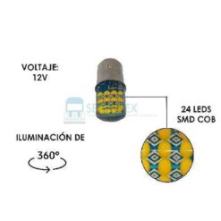 FOCO 12V 1157/1034 SILICON 24LED ESTROBO AMB