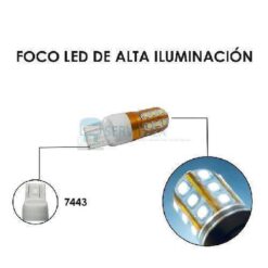 FOCO 12V 7443 SILICON 18LED ESTROBO BLANCO