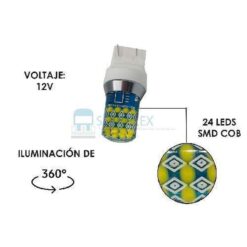 FOCO 12V 7443 GEL 24LED ESTROBO BLANCO