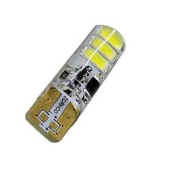 FOCO 12V T10 SILICON 6LED ESTROBO BCO