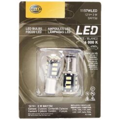 FOCO 1157 12V 2POLOS P/DISPAREJAS (C/U) BLANCO FIJO LED HELLA