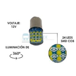 FOCO 12V 1157/1034 SILICON 24LED FIJO BCO
