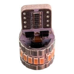 FOCO 12V T10 PELLIZCO 18LED FIJO ROSA SIN POLARIDAD